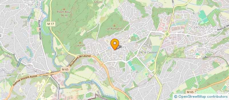 localisation de l'entreprise SARL TRANSPORT MG  CLAPIERS