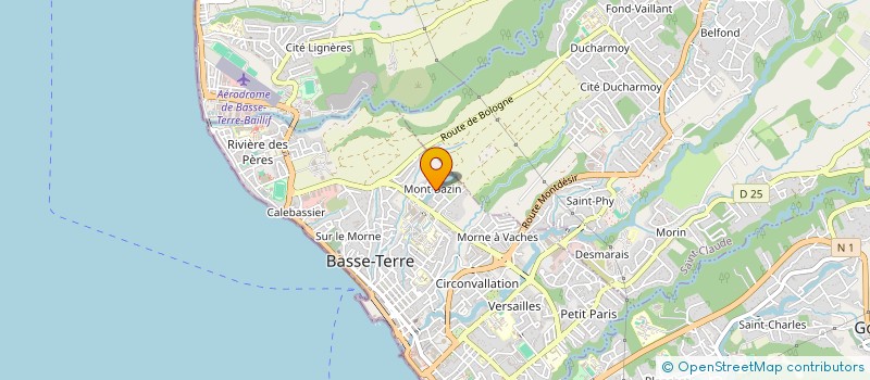 localisation de l'entreprise SARL TRANSPORT TERRASSEM TRVX BATIMENT à BASSE-TERRE