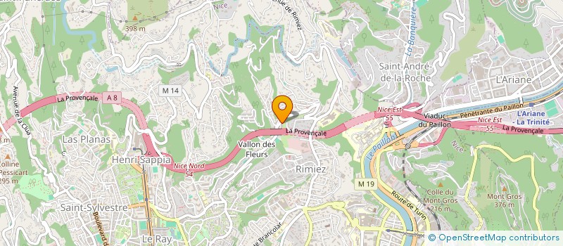 localisation de l'entreprise SARL TRANSPORTS ACHILLI à NICE