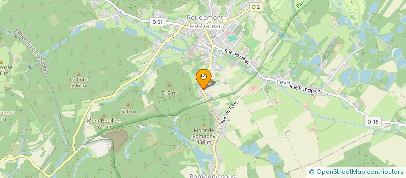 localisation de l'entreprise SARL TRANSPORTS CARDOT ET FILS à ROUGEMONT-LE-CHATEAU