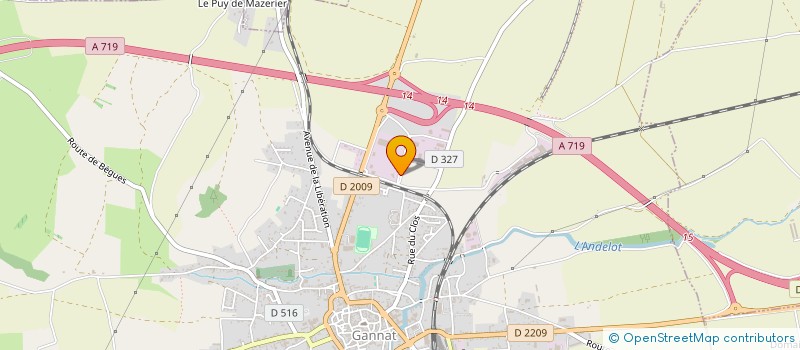 localisation de l'entreprise SARL TRANSPORTS DABRIGEON à GANNAT
