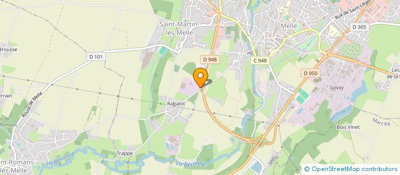 localisation de l'entreprise SARL TRANSPORTS DUBREUIL à MELLE
