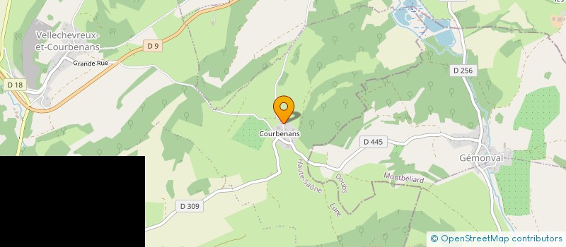 localisation de l'entreprise SARL TRANSPORTS ET TRAVAUX PUBLICS  VELLECHEVREUX-ET-COURBENANS