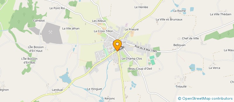 localisation de l'entreprise SARL TRANSPORTS FERRON  MENEAC