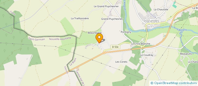 localisation de l'entreprise SARL TRANSPORTS GABILLON à INGRANDES