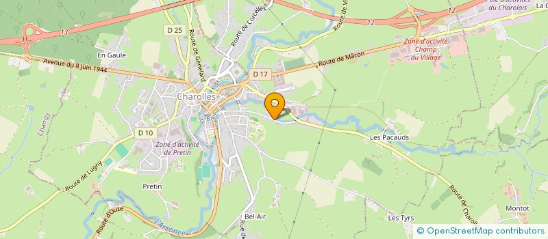 localisation de l'entreprise SARL TRANSPORTS GERARD TREMEAUD à CHAROLLES