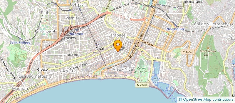 localisation de l'entreprise SARL TRANSPORTS LOCATION AZUR à NICE