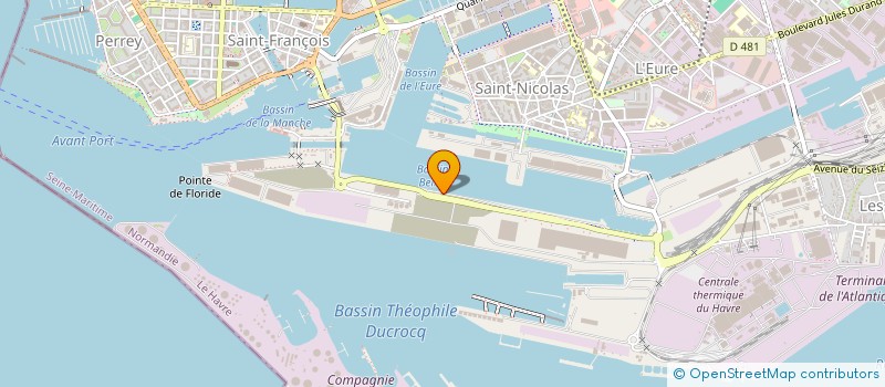 localisation de l'entreprise SARL TRANSPORTS MICHEL PETIT à LE HAVRE