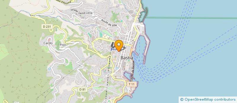 localisation de l'entreprise SARL TRANSPORTS TONY à BASTIA