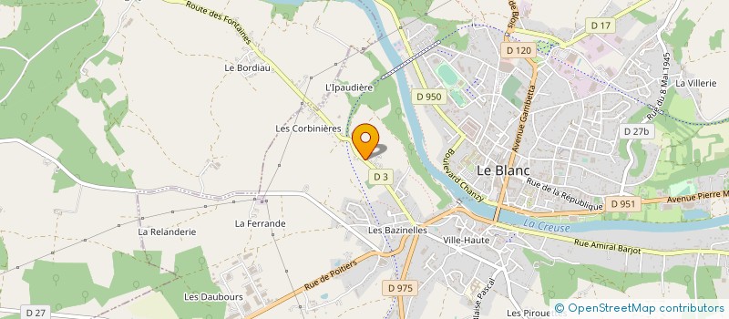 localisation de l'entreprise SARL TRAVAUX PUBLICS PAJOT à LE BLANC