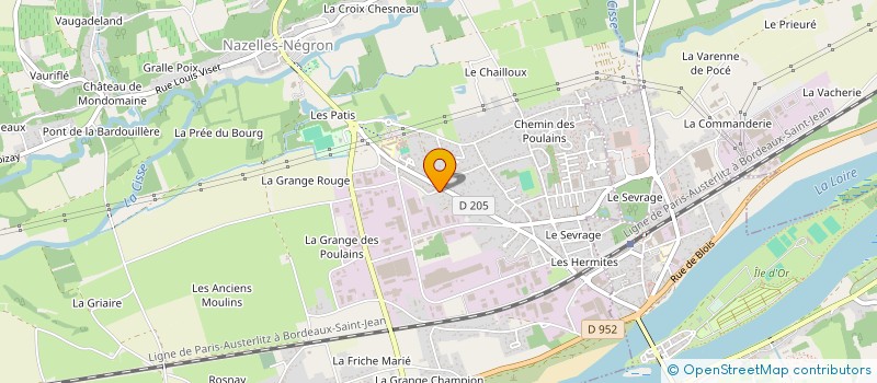 localisation de l'entreprise SARL TRAVAUX PUBLICS REGNIER-TISSIER  NAZELLES-NEGRON