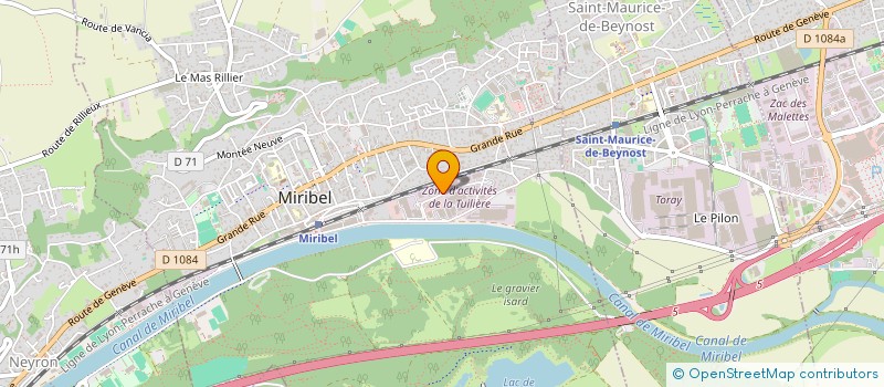 localisation de l'entreprise SARL TREBELEC à MIRIBEL
