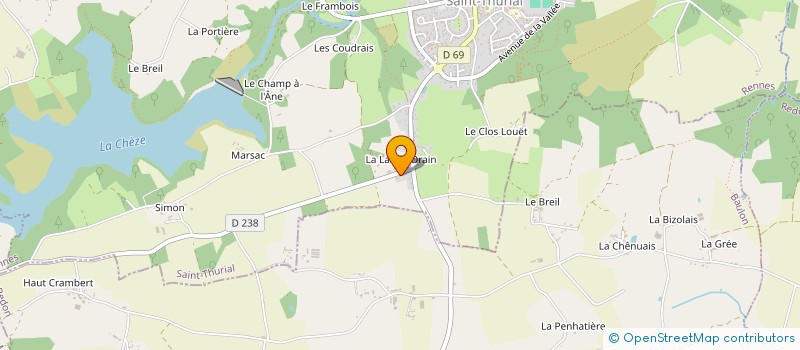 localisation de l'entreprise SARL TRELLUYER FRERES à SAINT-THURIAL