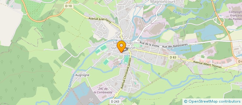 localisation de l'entreprise SARL TRICO BARBIER  SAINT-LOUP-SUR-SEMOUSE