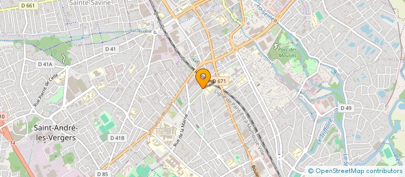 localisation de l'entreprise SARL TRICOTEAUX à TROYES