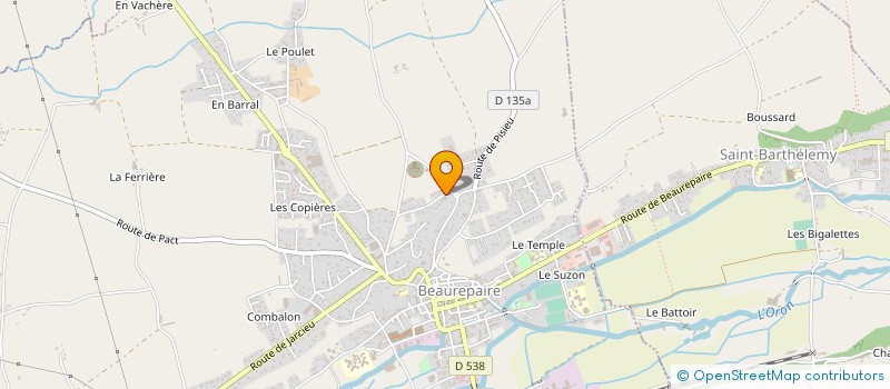 localisation de l'entreprise SARL TRILLAT à BEAUREPAIRE