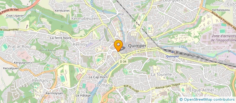 localisation de l'entreprise SARL TRISTAN  QUIMPER