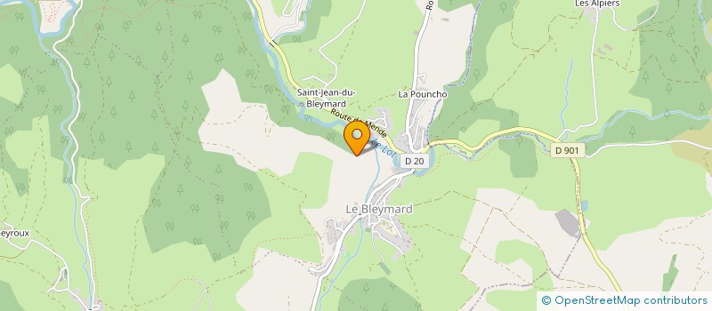 localisation de l'entreprise SARL TSEF MASSADOR  MONT LOZERE ET GOULET