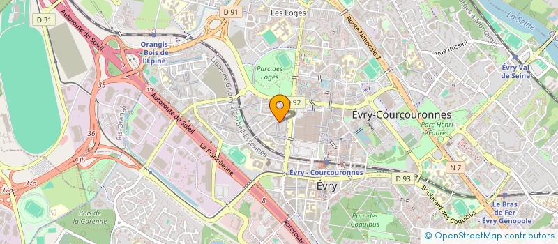 localisation de l'entreprise SARL UNI  EVRY-COURCOURONNES