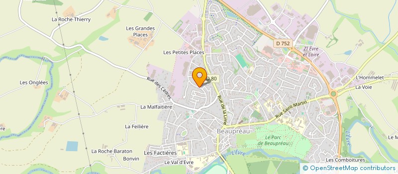 localisation de l'entreprise SARL UNIP SDT SOC DOMOTIQUE TECHNOLOGIE à BEAUPREAU-EN-MAUGES