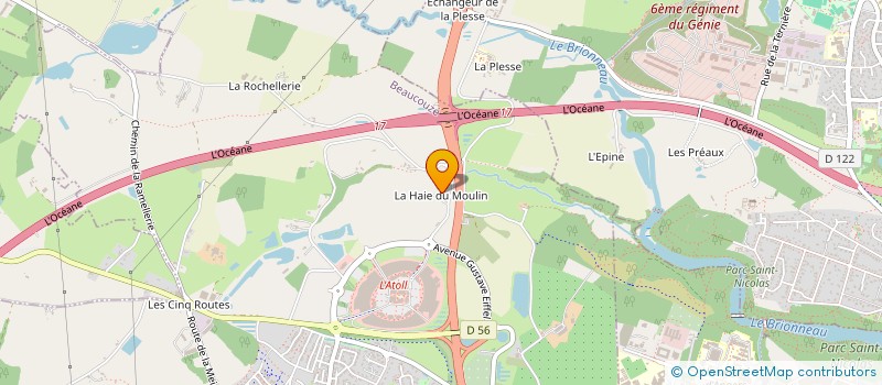 localisation de l'entreprise SARL UNIPERSONNELLE ANGERS CHAUD FROID à BEAUCOUZE