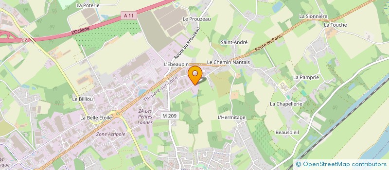 localisation de l'entreprise SARL UNIPERSONNELLE DART  THOUARE-SUR-LOIRE