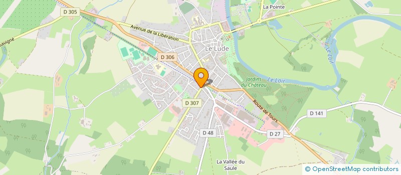 localisation de l'entreprise SARL UNIPERSONNELLE HOSTELLERIE DU MAINE  LE LUDE