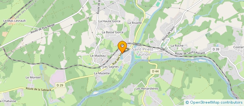 localisation de l'entreprise SARL UNIPERSONNELLE MARINE INVES'T  SAINT-PRIEST-TAURION