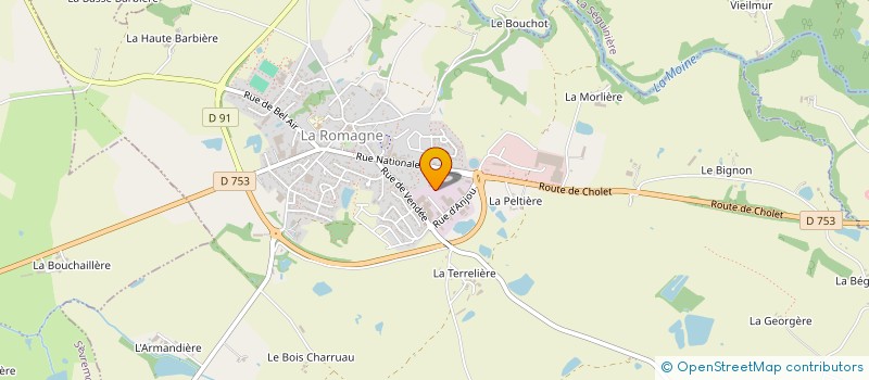 localisation de l'entreprise SARL UNIPERSONNELLE TECHNIBETON à LA ROMAGNE