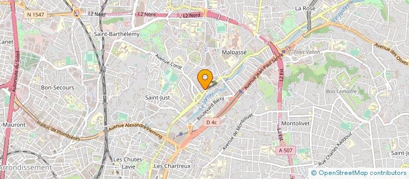 localisation de l'entreprise SARL UVERNET BACHELARD à MARSEILLE