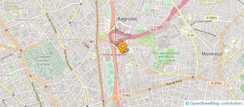 localisation de l'entreprise SARL V A B à BAGNOLET