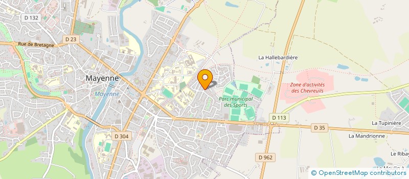 localisation de l'entreprise SARL V&PRINT  MAYENNE