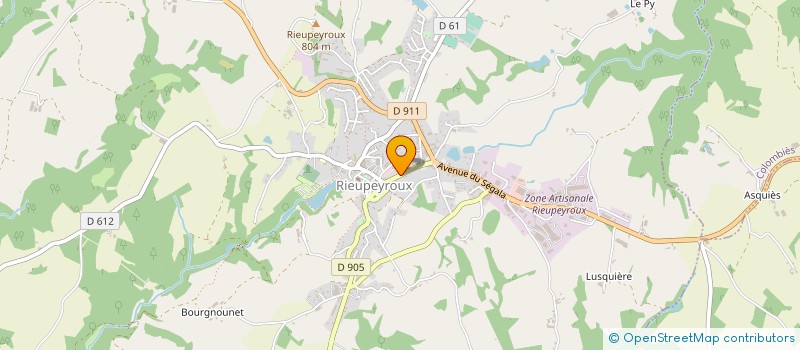 localisation de l'entreprise SARL V2M  RIEUPEYROUX