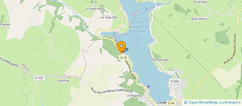 localisation de l'entreprise SARL VACANCES LOISIRS EN AVEYRON à VILLEFRANCHE-DE-PANAT