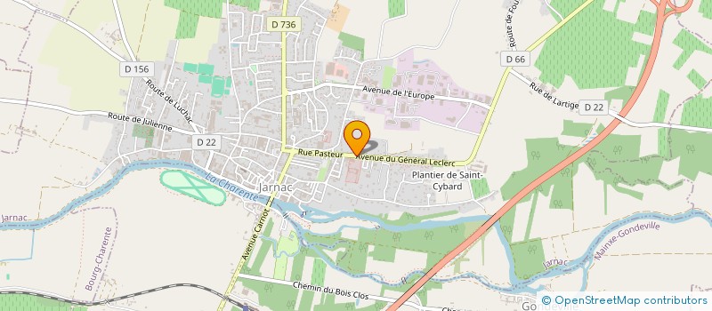 localisation de l'entreprise SARL VACHER à JARNAC