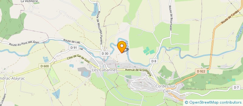 localisation de l'entreprise SARL VALESOL  CORDES-SUR-CIEL