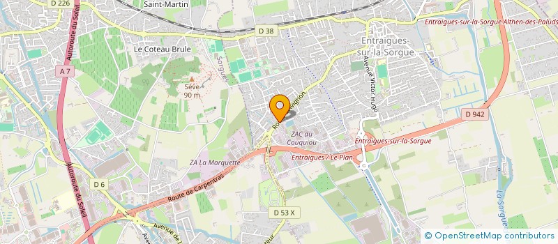 localisation de l'entreprise SARL VALLY  ENTRAIGUES-SUR-LA-SORGUE