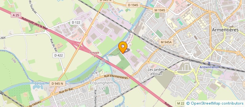 localisation de l'entreprise SARL VDB PROTECTION INCENDIE  ERQUINGHEM-LYS