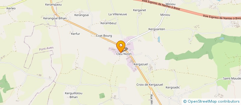 localisation de l'entreprise SARL VDM ENERGIE  PONT-AVEN