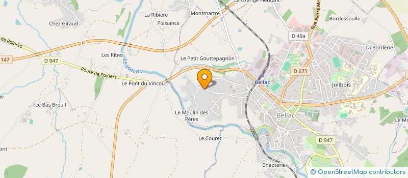 localisation de l'entreprise SARL VELEMA à BELLAC