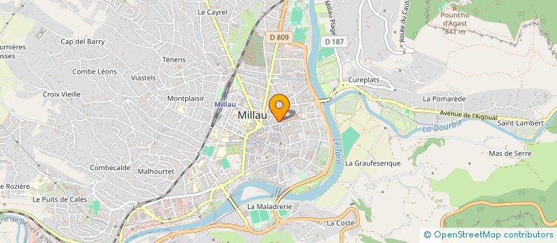 localisation de l'entreprise SARL VELPRAD  MILLAU