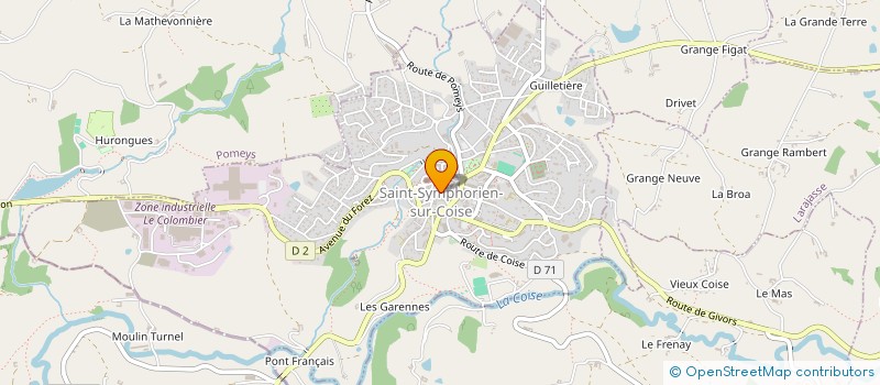 localisation de l'entreprise SARL VENET CROZIER à SAINT-SYMPHORIEN-SUR-COISE