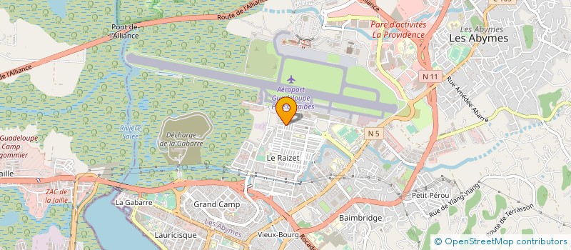 localisation de l'entreprise SARL VERGAIN PNEUS MULTI SERVICES à LES ABYMES