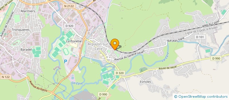 localisation de l'entreprise SARL VERGNE MENUISERIE à ARPAJON-SUR-CERE