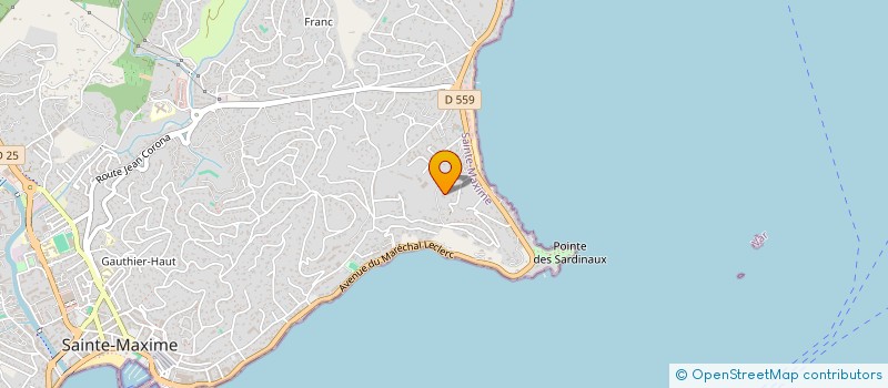 localisation de l'entreprise SARL VERONIQUE ET JEAN-LOUIS à SAINTE-MAXIME