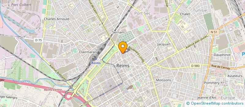 localisation de l'entreprise SARL VERSION ORIGINALE  REIMS