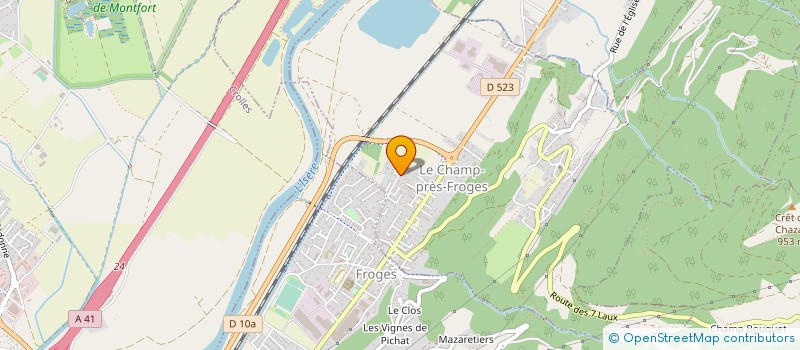 localisation de l'entreprise SARL VETURE. S.A.  LE CHAMP-PRES-FROGES