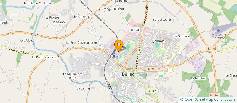 localisation de l'entreprise SARL VIC'BAZAR à BELLAC
