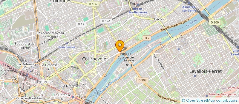 localisation de l'entreprise SARL VICTOR HUGO IMMOBILIER  COURBEVOIE