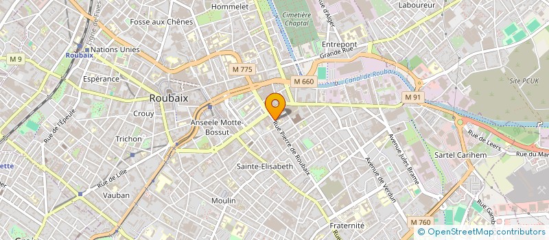 localisation de l'entreprise SARL VIENNOISERIE LES IRIS  ROUBAIX